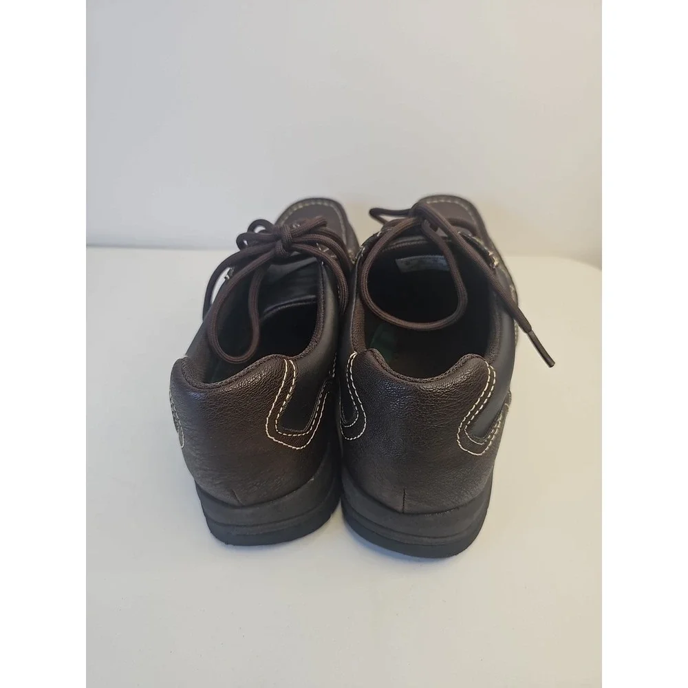 Thom‎ McAn Koltrain Shoes Mens Size 9M Brown Faux Leather Moc Toe Mens Comfort